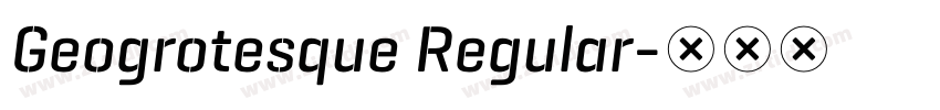 Geogrotesque Regular字体转换